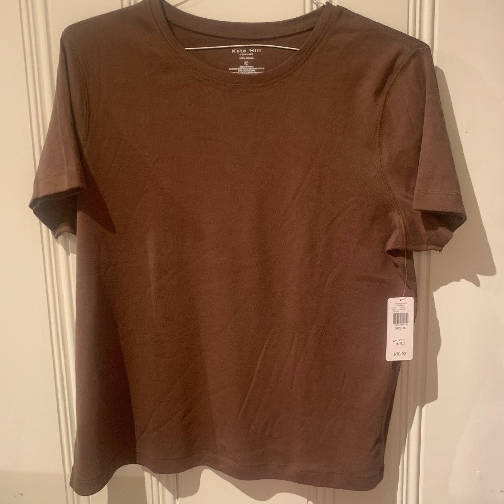 Brown Short Sleeve Top